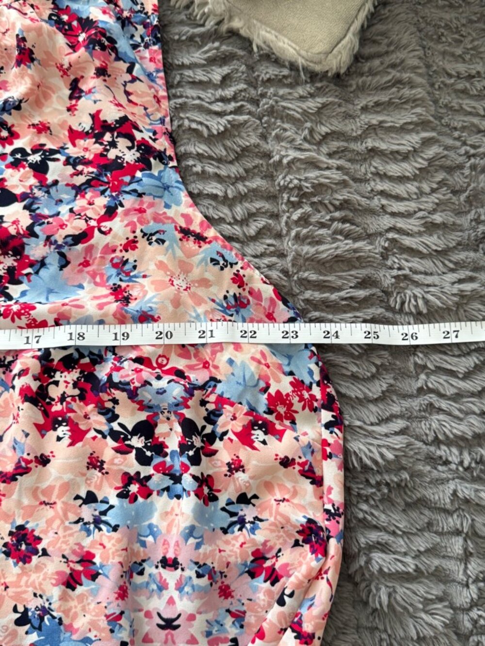 Fleur Bleve Pink Sleeveless V-Neck Floral Blouse Shirt Tunic 2X - Picture 5 of 7